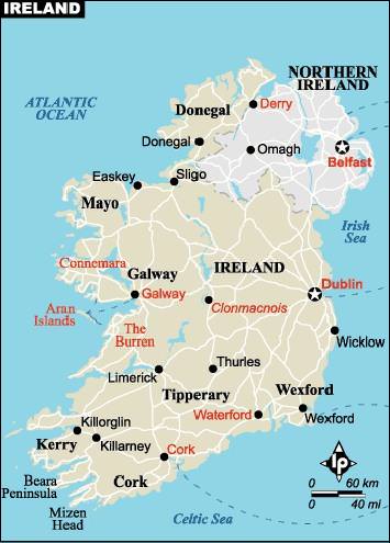 irlanda haritası