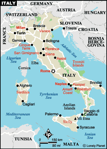 İtalya Haritası - ATA Yurtdışı Eğitim